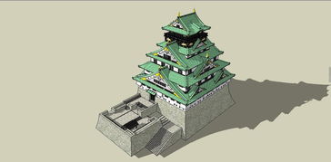日式传统风格仿古建筑城堡SU模型素材平面设计图下载 图片0.84MB 建筑模型大全 SU模型库