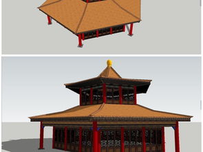 中式风格仿古建筑宫殿su模型素材设计图下载 图片1.04mb 建筑模型库 su模型