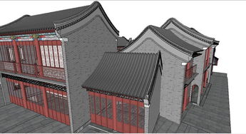 中式传统风格仿古建筑酒楼su模型素材设计 建筑模型模型大全 16636197